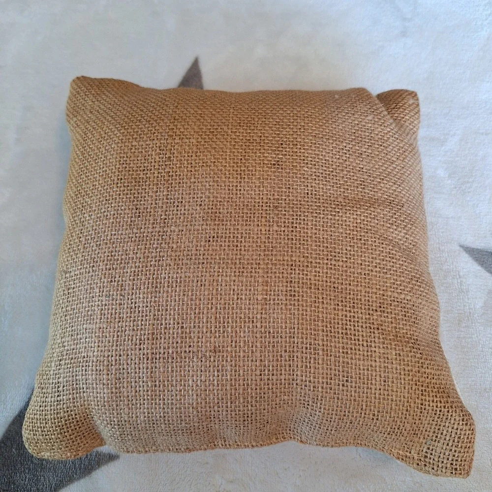 The Good Life Camper Jute Burlap Throw Pillow Travel Cabin RV Made In India